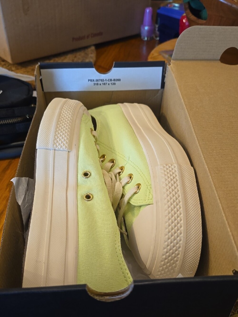Converse Low-Top Canvas Sneaker in Pale Green with White Sole - Picture 6 of 7